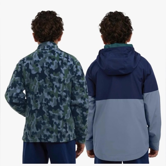 NWT Eddie Bauer Kids Green Camo and Blue 3 in 1 Light Weight Jacket Size M 10/12 - Picture 3 of 10